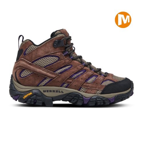 Dámské Trekové Boty Merrell Moab 2 Mid Ventilator Hnědé (CZ. MJFHD)